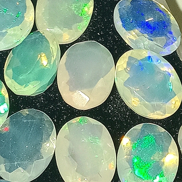 Genuine Ethiopian fire opal oval cut gemstones .75ct each jewlery rare real gems - Picture 2 of 2